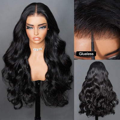 22inch 6x4 Lace Front Glueless Wig Body Wave Pre Plucked Hairline Wig Subscriber Exclusive Flash Sale - GeetaHair
