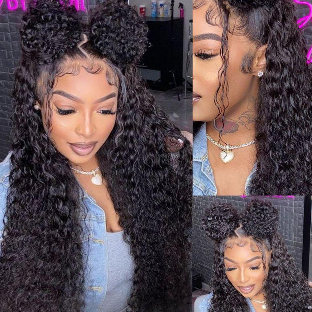 26inch 13x6 Lace Frontal Wig Deep Curly Hair Natural Hairline Wig Subscriber Exclusive Flash Sale - GeetaHair