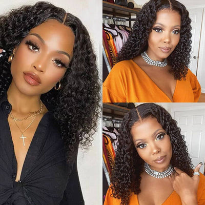 Flash Sale: Buy 13*4 Curly Bob Lace Wig, Get 4*4 Straight Bob Wig For Free