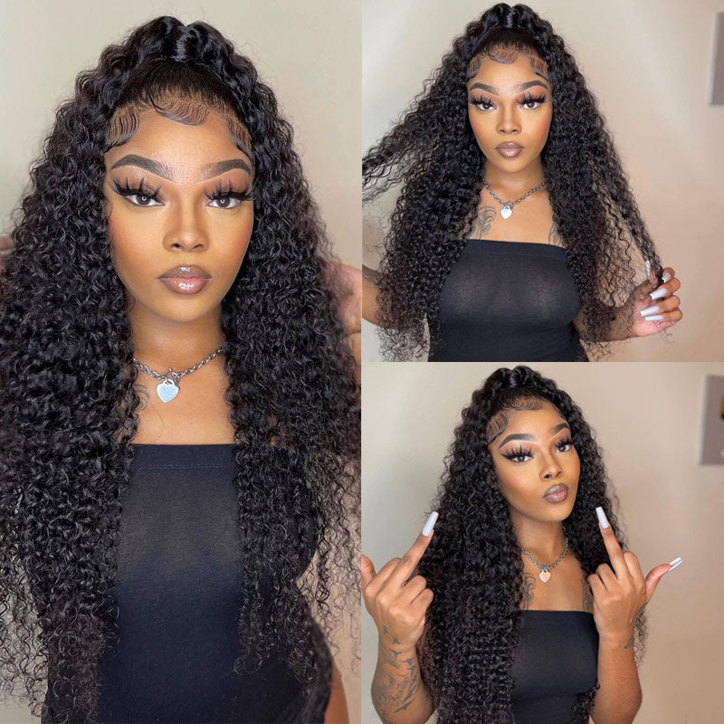 Flash Sale: Buy 13*4 HD Lace Curly Hair Wig, Get 180% Density Burgundy Body Wave 13*4/13*6 Wigs For Free