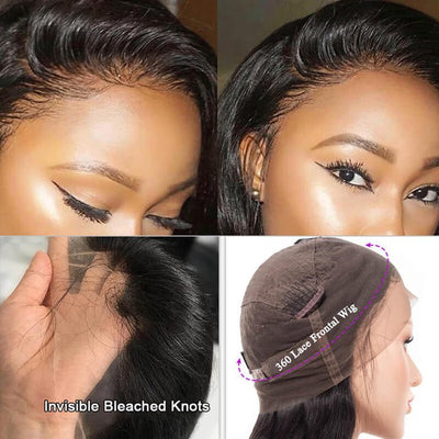 Kinky Straight Hair Wig 360 Hd Transparent Lace Front Wig Human Hair Wigs For Women Full End Glueless Brazilian Hair - GeetaHair - GeetaHair