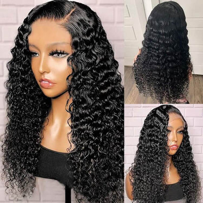 Deep Wave 360 Lace Front Wigs Pre Plucked Natural Hairline Real Human Hair Wigs for Black Women - GeetaHair - GeetaHair