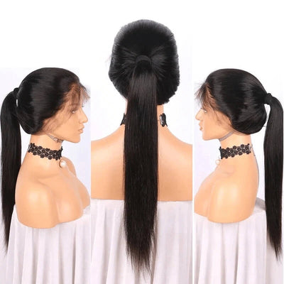 Straight Hair 360 Lace Frontal Wigs Pre Plucked With Baby Hair 100% Virgin Human Hair Wigs Near Me - GeetaHair - GeetaHair