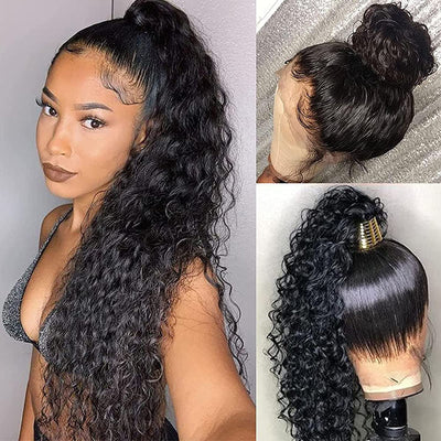 360 HD Lace Front Human Hair Wigs Invisible Water Wave Lace Front Wig With Pre Plucked Hairline For Black Women - Geetahair - GeetaHair