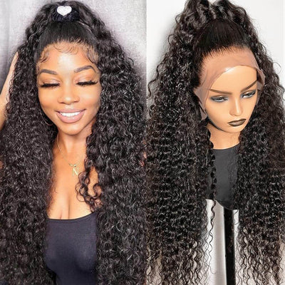 Deep Wave 360 Lace Front Wigs Pre Plucked Natural Hairline Real Human Hair Wigs for Black Women - GeetaHair - GeetaHair