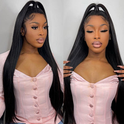 Straight Hair 360 Lace Frontal Wigs Pre Plucked With Baby Hair 100% Virgin Human Hair Wigs Near Me - GeetaHair - GeetaHair