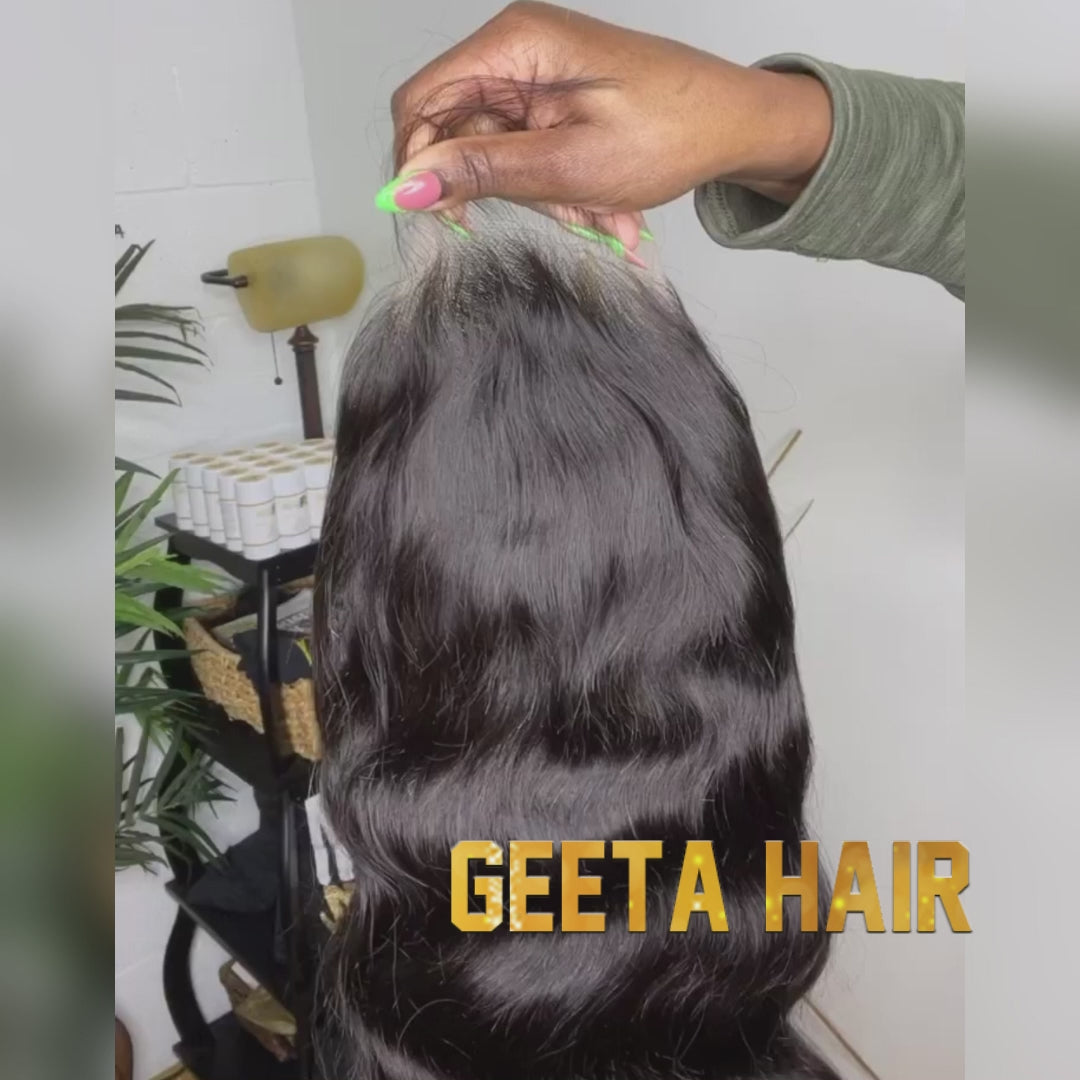 Brazilian Body Wave Hair 13x4/13x6 HD Transparent Lace Frontal Wig Pre Plucked Hairline Best Human Hair Wig-Geeta Hair