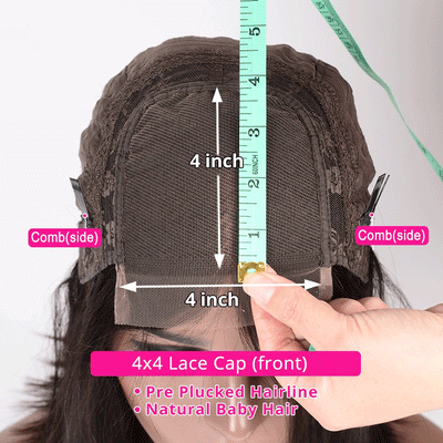 4x4 Lace Closure Body Wave 180% High Density Brazilian Real Human Hair Wigs-Geeta Hair