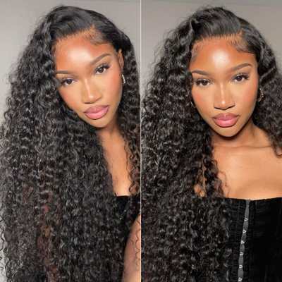 Glueless 5x5 HD Lace Closure Wig Pre Plucked Curly Hair With Baby Hair Natural Hairline Human Hair Wig - Geeta Hair