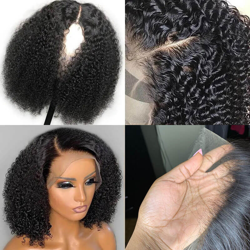 HD Lace Glueless 5x5 Closure Wig Pre Plucked Kinky Curly Invisible Lace Closure 100% Glueless Human Hair Wigs -Geeta Hair