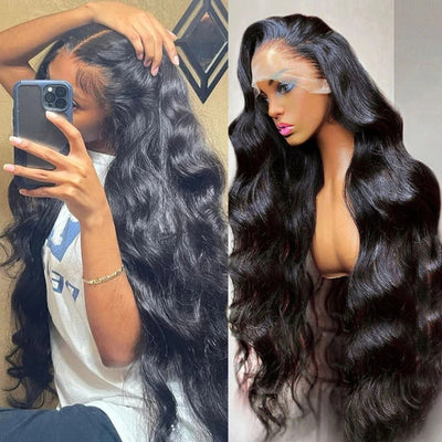 Brazilian Body Wave Hair 13x4/13x6 HD Transparent Lace Frontal Wig Pre Plucked Hairline Best Human Hair Wig-Geeta Hair
