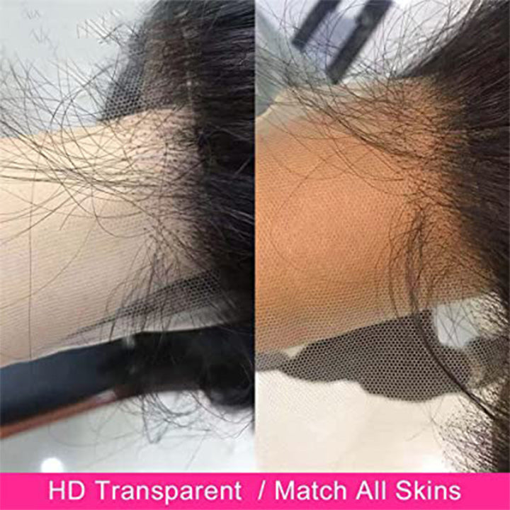 Brown Balayage On Black Hair Body Wave Lace Front Wig Highlight Hd Transparent Human Hair Wigs