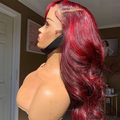 Highlight Burgundy Body Wave 13x4/4x4 HD Lace Wig 99j Colored Body Wave Human Hair Wigs