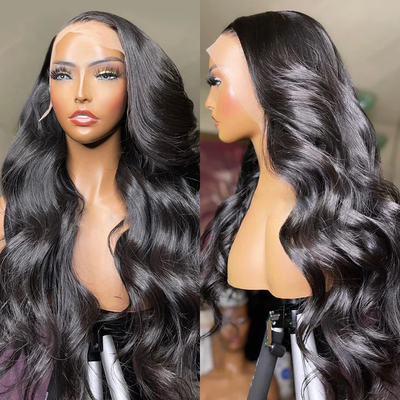 Body Wave 13x4 HD Transparent Lace Front Wig Real Human Hair Wig Natural Hairline With Baby Hair-Geeta Hair