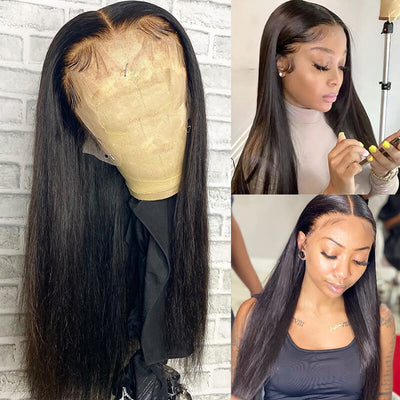 Straight Hair 13x4/13x4x1 HD Lace Front Wig Natural Color Pre Plucked With Baby Hair 100%  Real Human Hair Wig-Geeta Hair