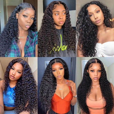GeetaHair Black Curly Hair 3 Bundles with 4x4 Lace Closure 100% Virgin Human Hair Weave - GeetaHair