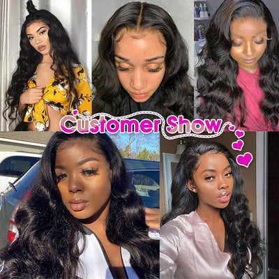 GeetaHair Body Wave 13x4 Frontal Natural Color With 3 Bundles 100% Human Hair - GeetaHair