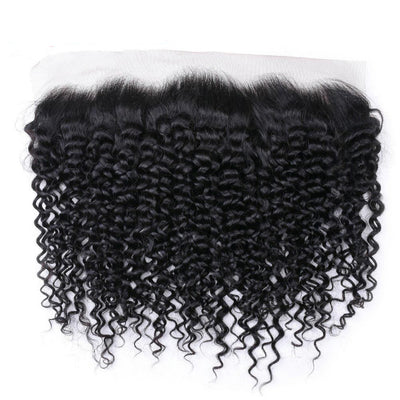 GeetaHair Kinky Curly 3 Bundles with 13x4 Lace Frontal 100% Human Hair Extensions - GeetaHair