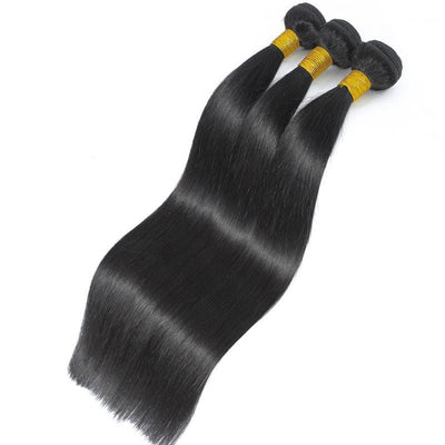 GeetaHair 3 Bundles Brazilian Straight Hair with 13x4 Ear to Ear Lace Frontal - GeetaHair