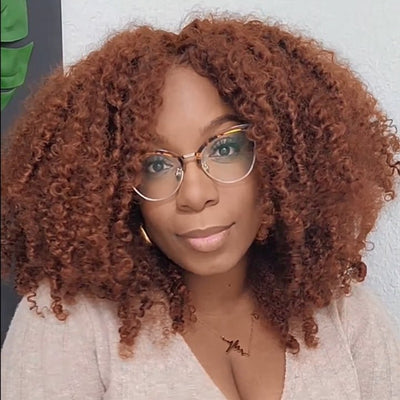 Wear&Go Reddish Brown Glueless Kinky Curly 5x5 HD Lace Wig Easy to Wear Pre Cut Lace Human Hair Wigs - Geeta Hair - GeetaHair