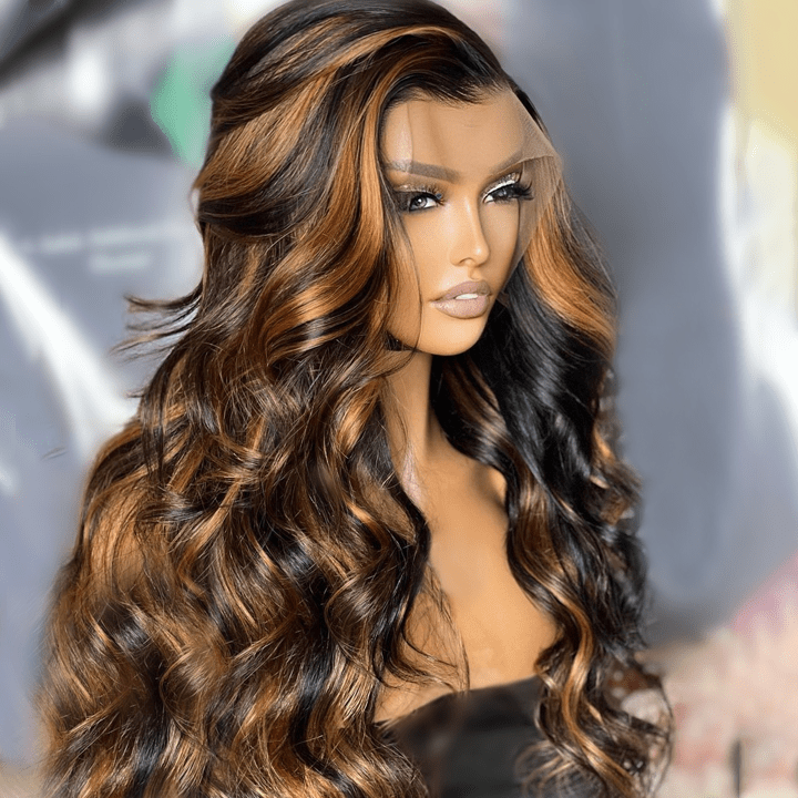 Geeta Body Wave Highlight Honey Blond Wig 13x4/4x4 HD Lace Front Piano Colored Human Hair Wigs - GeetaHair