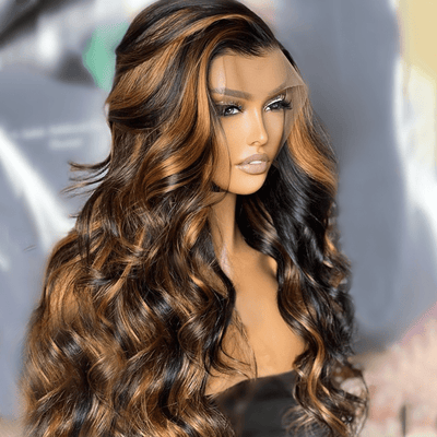 Geeta Body Wave Highlight Honey Blond Wig 13x4/4x4 HD Lace Front Piano Colored Human Hair Wigs - GeetaHair