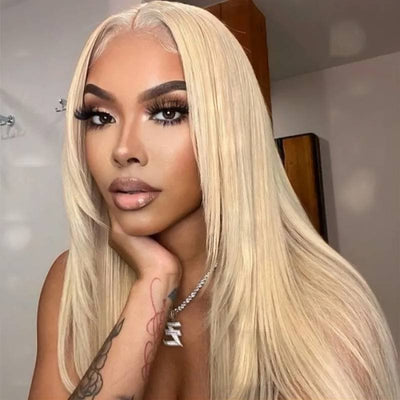 613 Hair 13x4/4x4 Hd Transparent Layered Straight Wig Blonde Butterfly Haircut Human Hair Wigs - GeetaHair