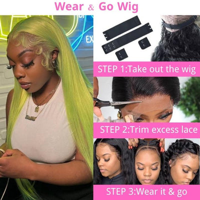 Funky Colored Wigs | Colorful Straight Transaparent Lace Wig collection Transparent HD Lace Human Hair Wigs Pre - plucked with Baby Hair 180% Density - GeetaHair - GeetaHair