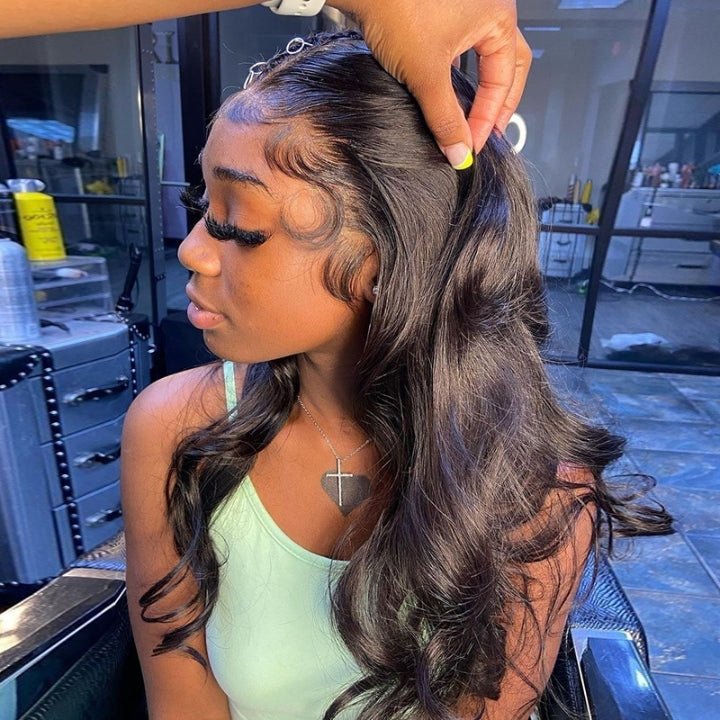 Geetahair Upgrade HD Lace Body Wave Wig With Pre Plucked Natural Hairline Lace Front Wigs Match All Skin Color - GeetaHair
