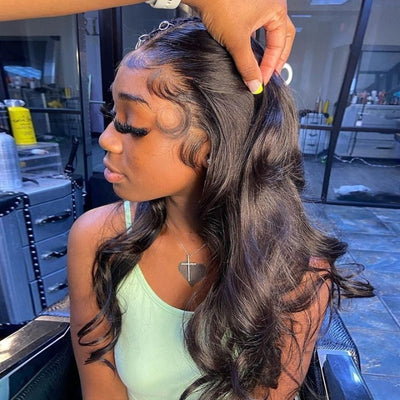 Geetahair Upgrade HD Lace Body Wave Wig With Pre Plucked Natural Hairline Lace Front Wigs Match All Skin Color - GeetaHair