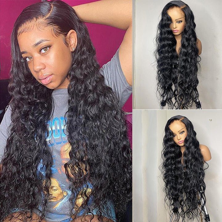 Natural Crimps Curls Super Long Loose Deep Wave Wig 4x4/13x4 HD Lace Human Hair Wigs - GeetaHair