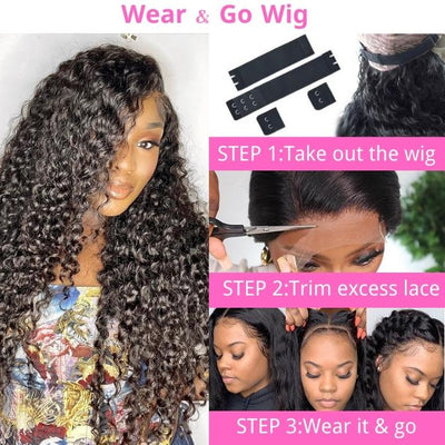 Geetahair Upgrade HD Lace Curly Wig With Pre Plucked Natural Hairline Lace Front Wigs Match All Skin Color - GeetaHair