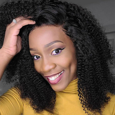 Geetahair Upgrade HD Lace Kinky Curly Wig Undetectable Invisible Lace Human Hair Wigs With Baby Hair - GeetaHair
