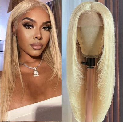 613 Hair 13x4/4x4 Hd Transparent Layered Straight Wig Blonde Butterfly Haircut Human Hair Wigs - GeetaHair