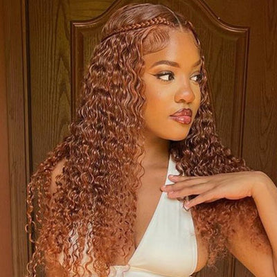 Ginger Curly Hair 13x4/4x4 HD Lace Front Wig Pre Plucked Hairline Human Hair Wigs - Geetahair - GeetaHair