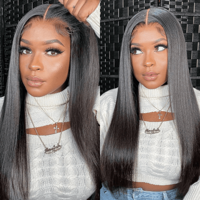 Wear&Go Straight Glueless 5x5 HD Lace Wig Easy to Wear Pre Cut Lace Human Hair Wigs 180% Density - Geeta Hair - GeetaHair