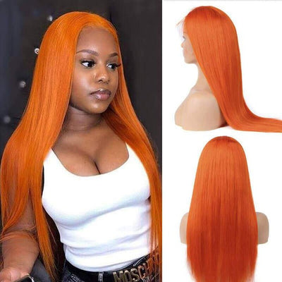 Ginger Color HD Lace Wig Glueless 13x4 Lace Front Wig Straight Hair 4x4 Lace Closure Wig 150% & 180% Density 100% Human Hair Wig - Geeta Hair - GeetaHair