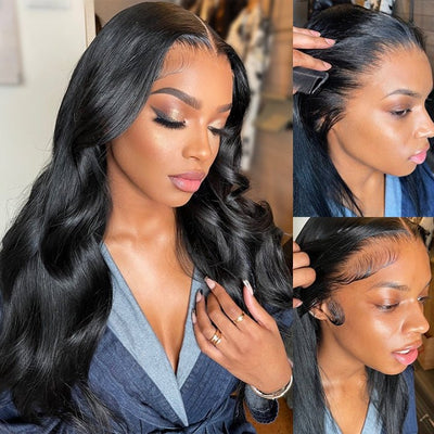 Geetahair Upgrade HD Lace Body Wave Wig With Pre Plucked Natural Hairline Lace Front Wigs Match All Skin Color - GeetaHair