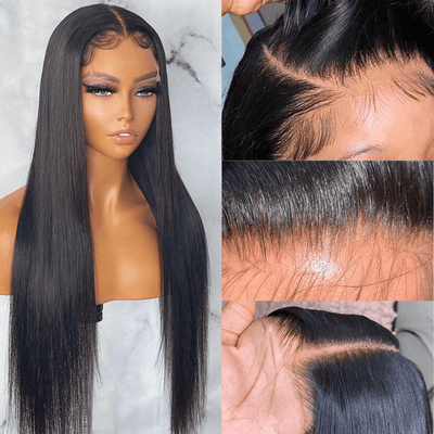 Wear&Go Straight Glueless 5x5 HD Lace Wig Easy to Wear Pre Cut Lace Human Hair Wigs 180% Density - Geeta Hair - GeetaHair
