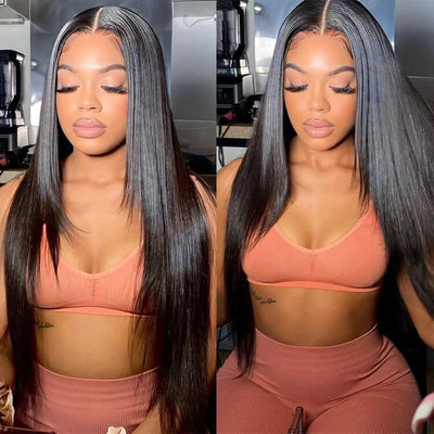 Long Layered Straight 4x4 HD Lace Closure Wig Butterfly Haircut Human Hair Wigs - Geeta Hair - GeetaHair