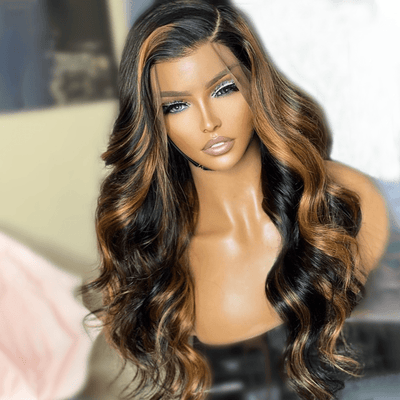 Geeta Body Wave Highlight Honey Blond Wig 13x4/4x4 HD Lace Front Piano Colored Human Hair Wigs - GeetaHair
