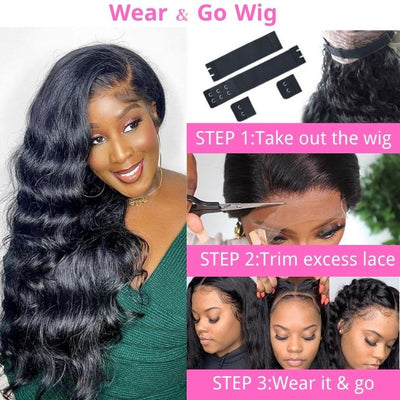 Geetahair Upgrade HD Lace Body Wave Wig With Pre Plucked Natural Hairline Lace Front Wigs Match All Skin Color - GeetaHair
