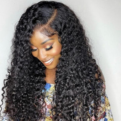 Geetahair Upgrade HD Lace Curly Wig With Pre Plucked Natural Hairline Lace Front Wigs Match All Skin Color - GeetaHair