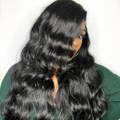 Geetahair Upgrade HD Lace Body Wave Wig With Pre Plucked Natural Hairline Lace Front Wigs Match All Skin Color - GeetaHair