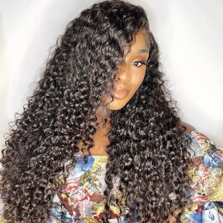 Geetahair Upgrade HD Lace Curly Wig With Pre Plucked Natural Hairline Lace Front Wigs Match All Skin Color - GeetaHair