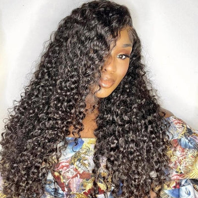 Geetahair Upgrade HD Lace Curly Wig With Pre Plucked Natural Hairline Lace Front Wigs Match All Skin Color - GeetaHair