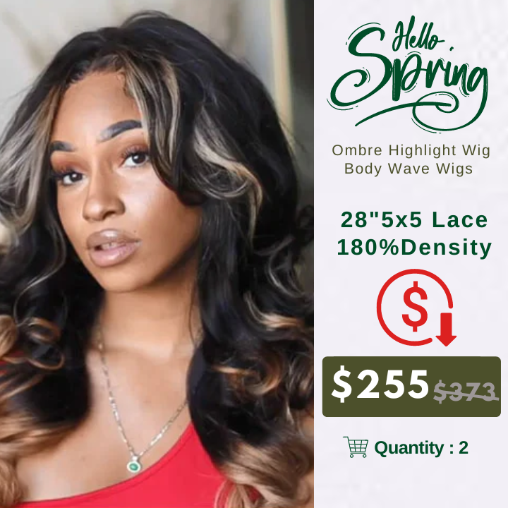 Crazy Flash Sale: Ombre Highlight Wig Body Wave Wigs - Only 2 Days