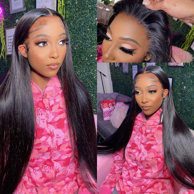 Natural Straight Hair Lace Frontal Wig 100% Virgin Human Hair Wigs For Black Women - Geeta Hair - GeetaHair