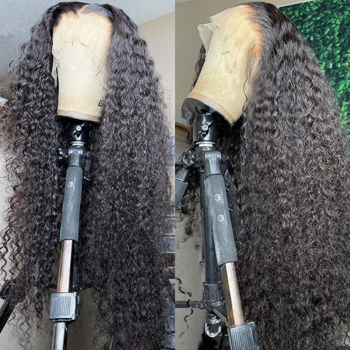 40 Inch Long Black Hair Curly HD Lace Front Wig Super Long Length Human Hair Wigs For Women - GeetaHair