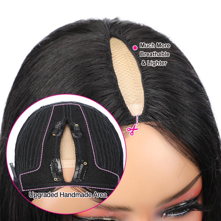 Geeta Thin V Part Wig Body Wave Human Hair Wigs That Is Beginner - friendly - GeetaHair